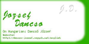 jozsef dancso business card