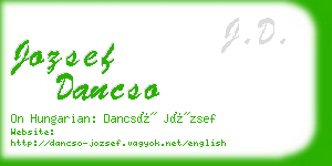 jozsef dancso business card